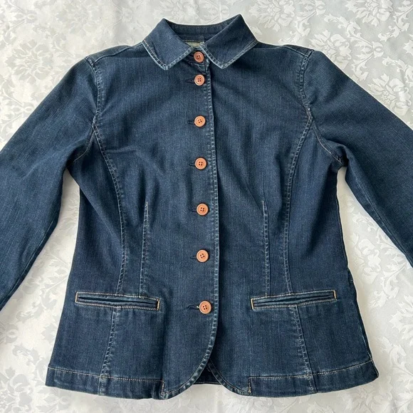 Lauren Ralph Lauren size 6 Peplum Denim Jacket - Picture 11 of 16